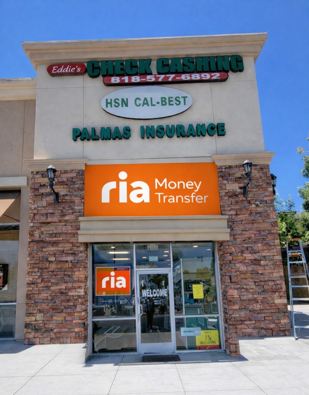 Ria Money Transfer - Eddie's Check Cashing storefront